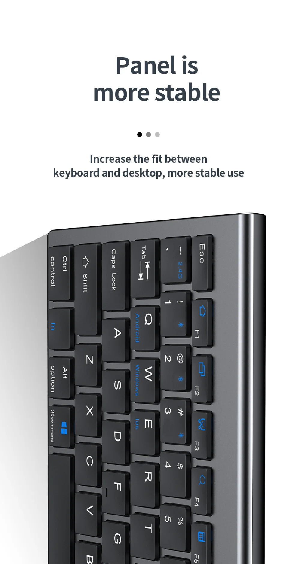 Slim Wireless Keyboard Mouse Set – Multi-Device Bluetooth, USB Receiver