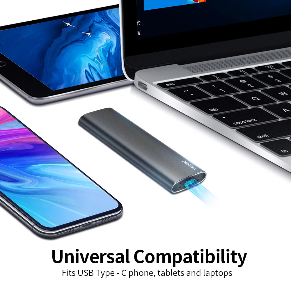 Netac ZSLIM Portable External SSD – Shockproof USB 3.0 Storage with 3-Year Warranty