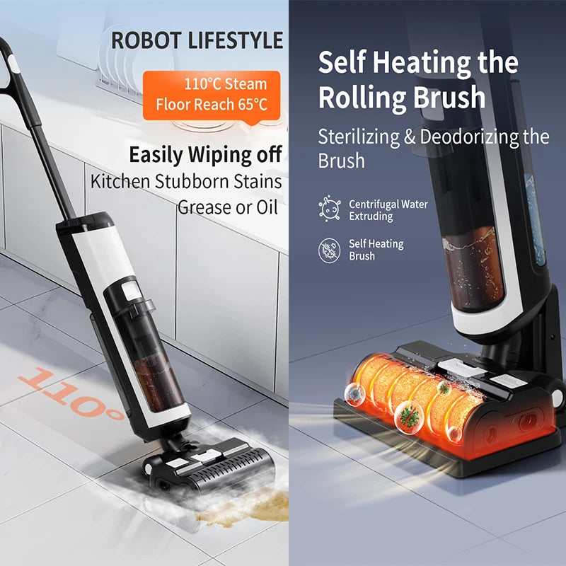 Robot Lifestyle RL9MAX 4-in-1 Steam Vacuum Cleaner – Wet Dry Cleaning, 14000Pa Suction