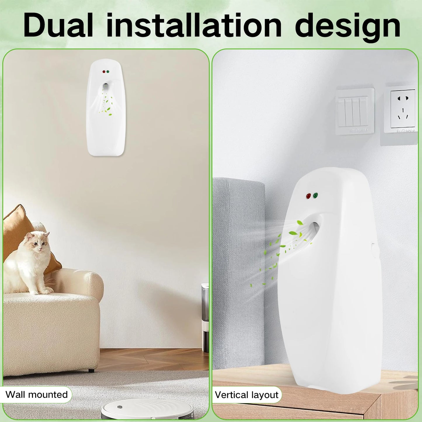 i Cafilas Automatic Air Freshener Spray Dispenser – 5/15/30 Min Timer, Battery Powered