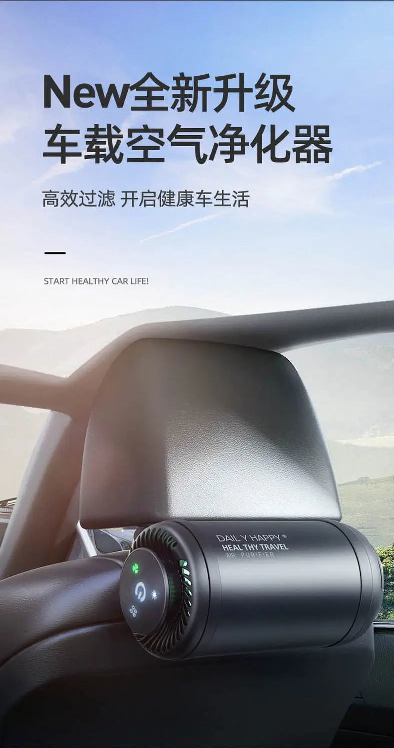 Compact Air Purifier with Replaceable Filter & Aromatherapy – Fresh Air Deodorizer for Car & Small Spaces