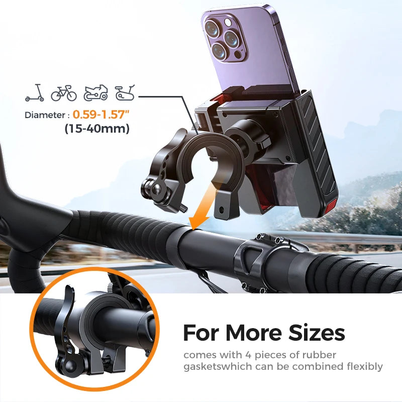 Bicycle Phone Holder JR-ZS266 – Secure Triple Protection Handlebar Mount