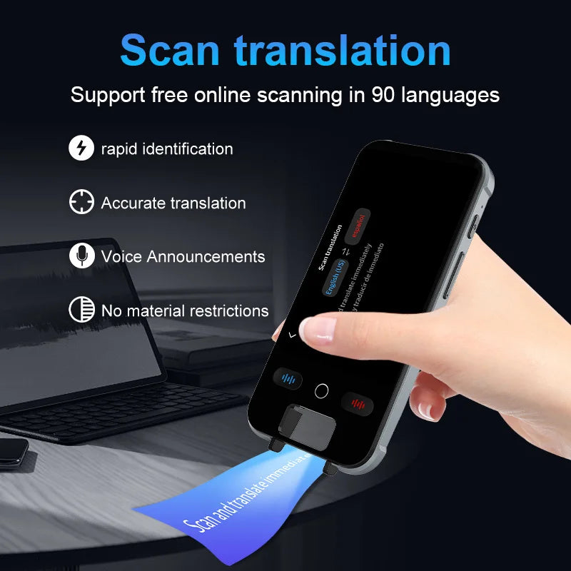 ESTG S25 Pro AI Voice Translator – Portable Real-Time Language Translation Device with Screen