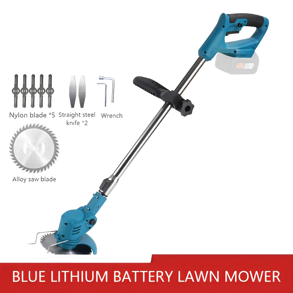 NEWBEAT Cordless Grass Trimmer Brushless Electric Lawn Cutter Adjustable Telescopic Handle