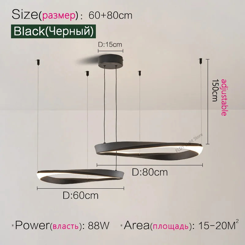 FLDY Modern LED Hanging Light | Round Pendant, Warm / Neutral / Cool White