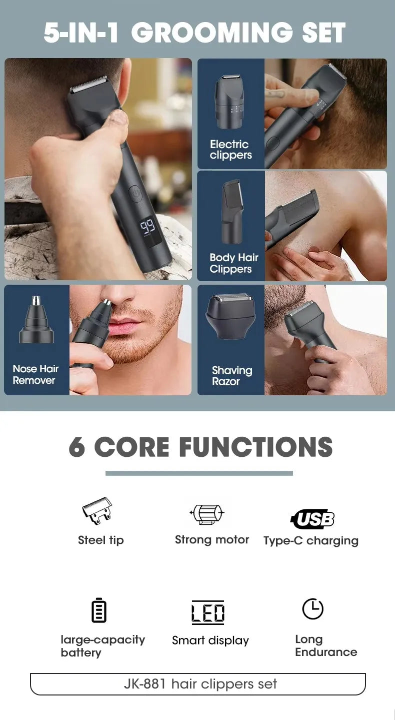 Xiaomi Multi-Purpose Hair Trimmer – Wet & Dry Grooming for Face, Body, Nose & Beard