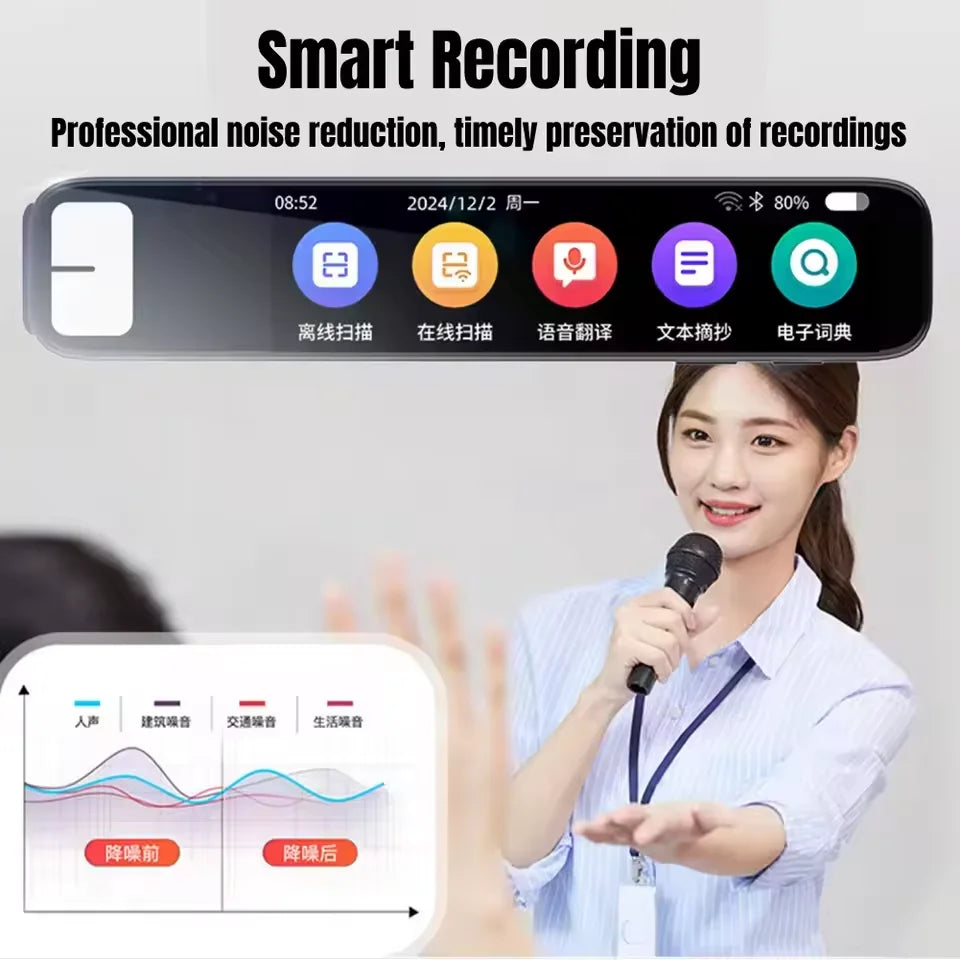 Portable AI Scan Translator Pen | Offline Translation & OCR Reading