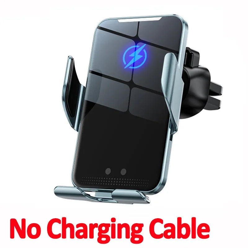 VIKEFON Qi Wireless Car Charger – One-Hand Auto Clamp with Cooling Fan