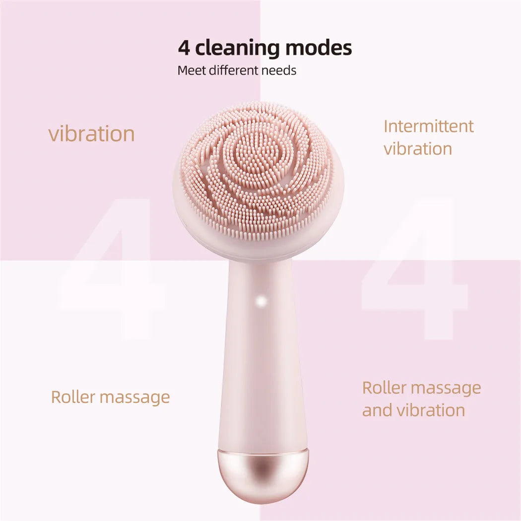 HOMEFISH Portable Facial Cleansing Device – 4-Mode Deep Clean & Massage Brush