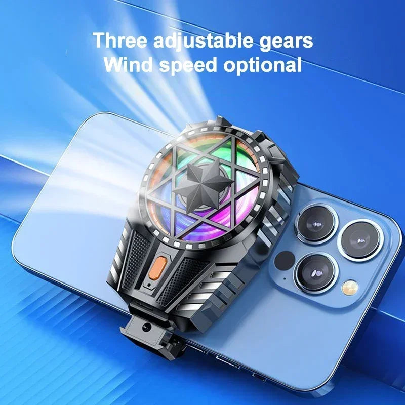 X112 Mobile Phone Game Cooler – Air-Cooled RGB Back Clip for iPhone & Android