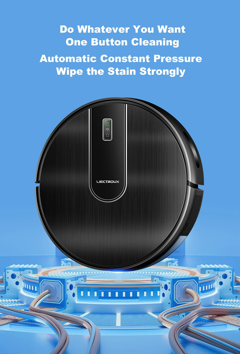 Liectroux N7S-U Smart Robot Vacuum Cleaner – Wet & Dry Mop, HEPA Filter, Alexa Ready