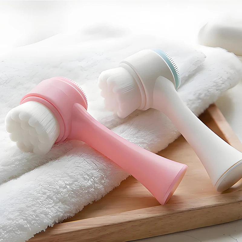 Manual Facial Cleansing Brush – Portable Non-Electric Face Cleaning Skincare Tool
