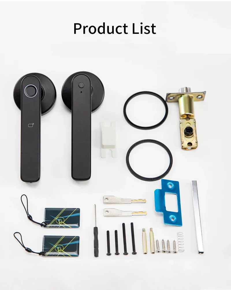 Tuya Smart Door Lock X1/X2 – Fingerprint, Password & App Control with Emergency USB