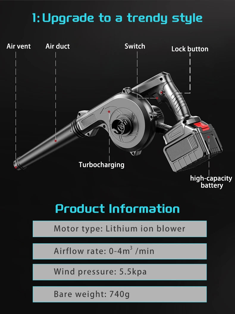 Brushless Electric Power Tool 220V – High Performance AC Motor Tool with Battery Included