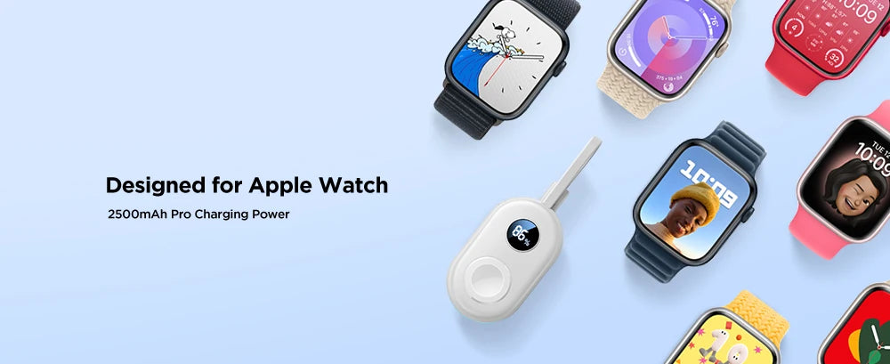 Mini Power Bank for Apple Watch – USB-C Wireless iWatch Charger (JR-W09)