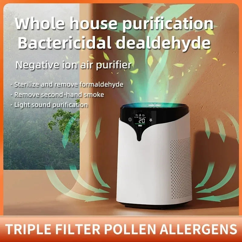Mini Air Purifier for Bedroom & Office – K10 Ionizer, Formaldehyde Removal, Low Noise