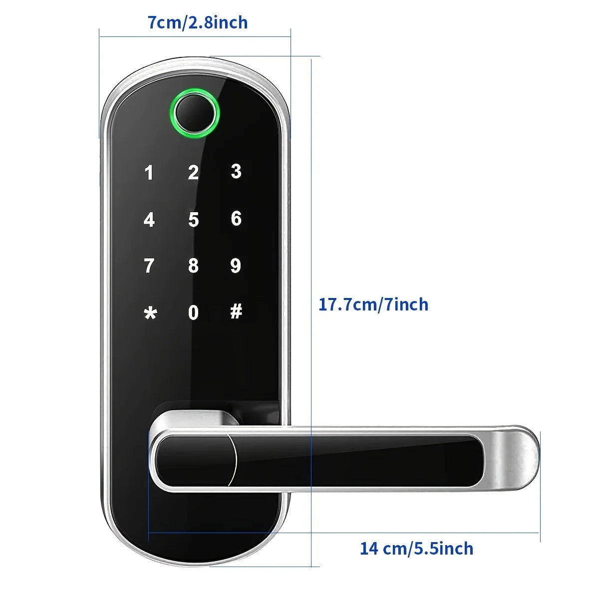L.AOL.AU B05 Smart Fingerprint Door Lock – WiFi App, NFC & IP67 Waterproof