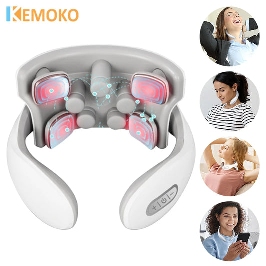 KEMOKO TENS Pulse Neck Massager – Heated Cervical & Shoulder Relaxation