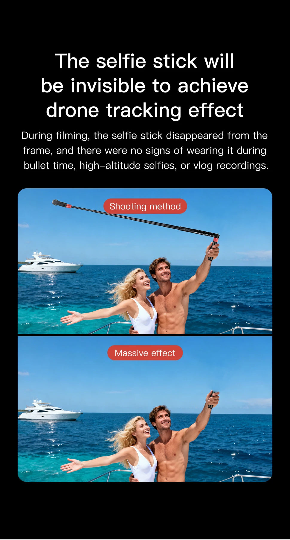 Multifunction Selfie Stick Handle Tripod Bundle for Action Cameras