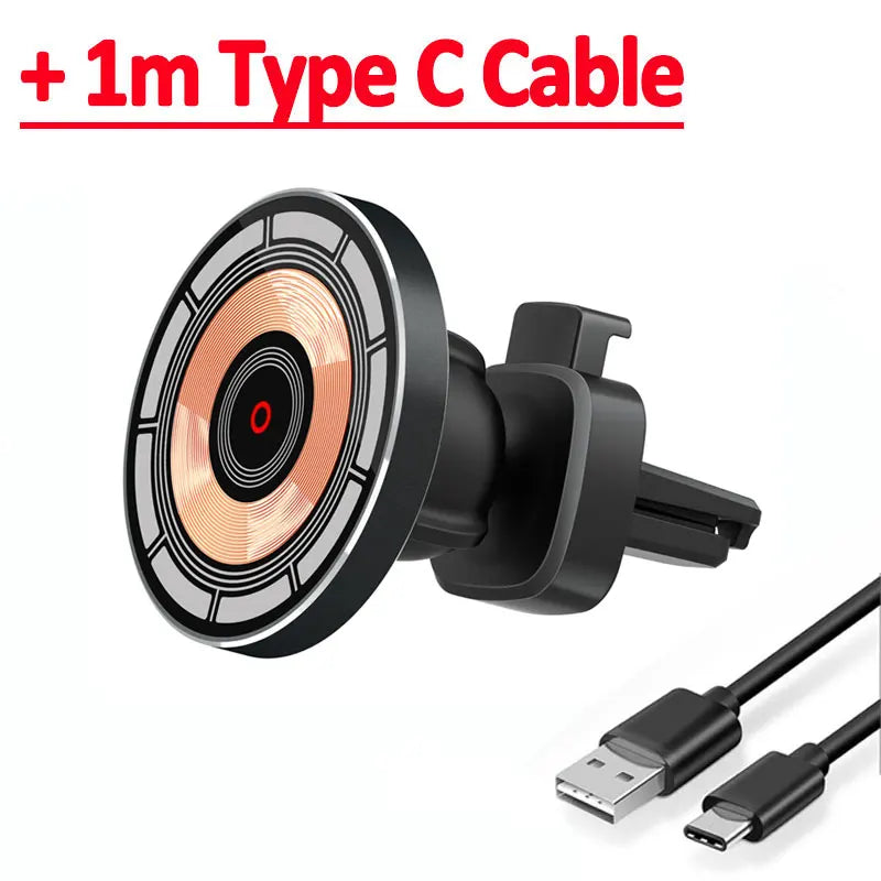 VIKEFON 30W Magnetic Wireless Car Charger with Vent Mount for iPhone