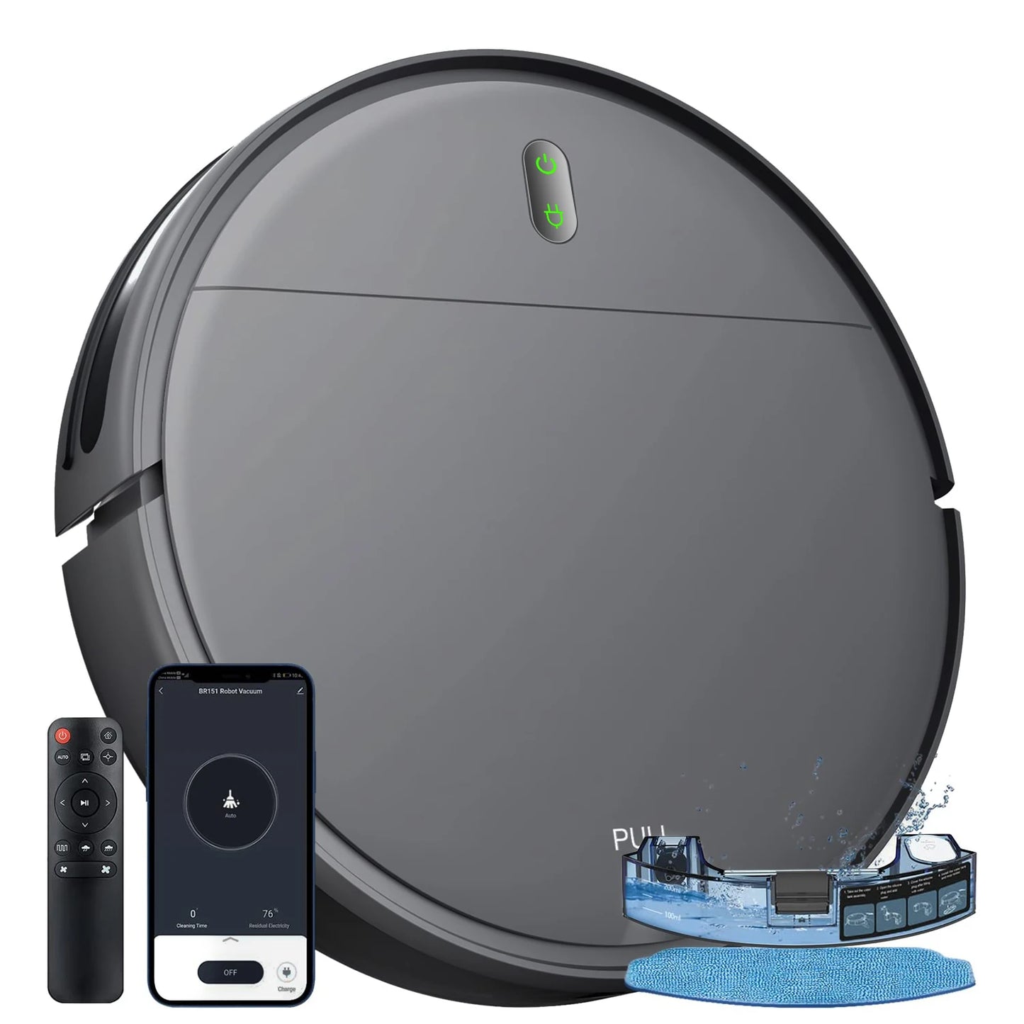 Omeser BR151 Robot Vacuum & Mop Combo – Planned Cleaning, Remote + App Control