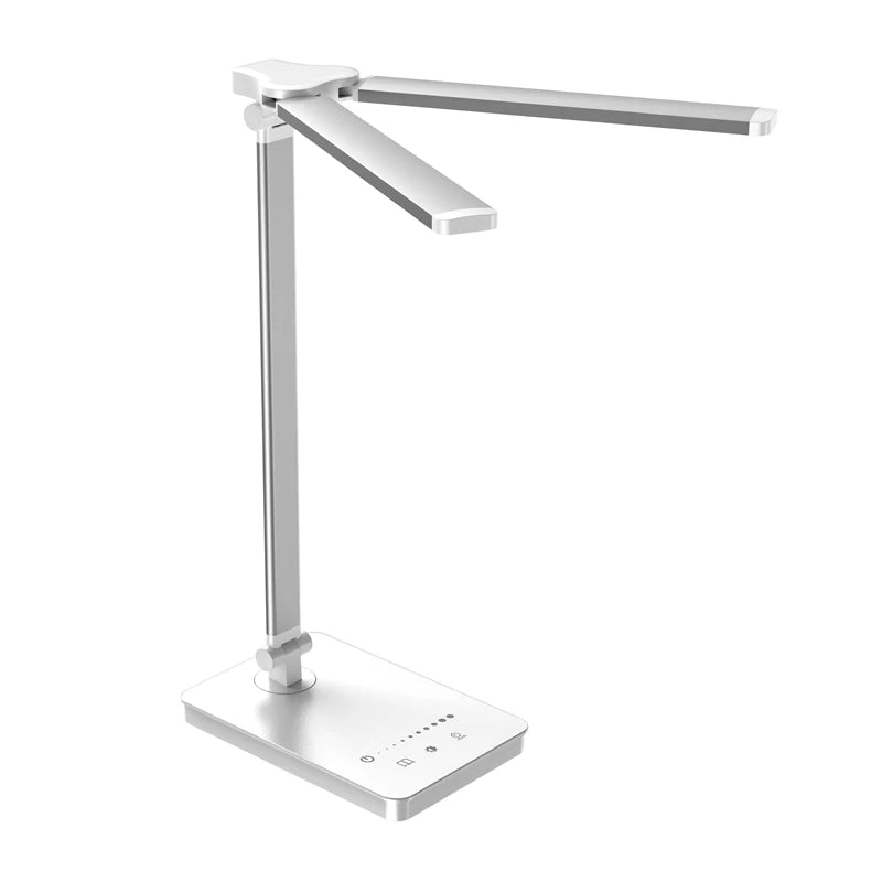 Double-Head LED Desk Lamp with USB Charging | Eye-Care Touch Control, 50 Lighting Modes