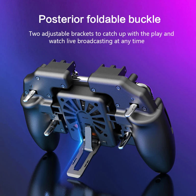 Mobile Gaming Controller Handle – Adjustable Gamepad Grip with Phone Stand