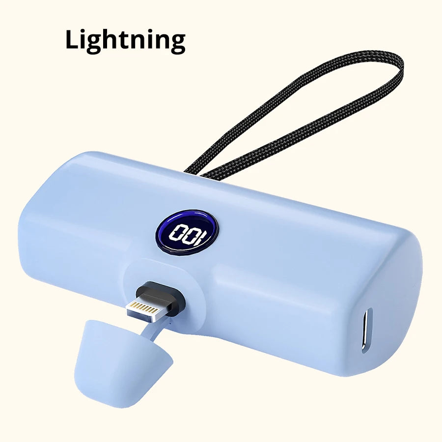 Pocket Power Bank 5000mAh – 18W PD Fast Charge for iPhone & Android