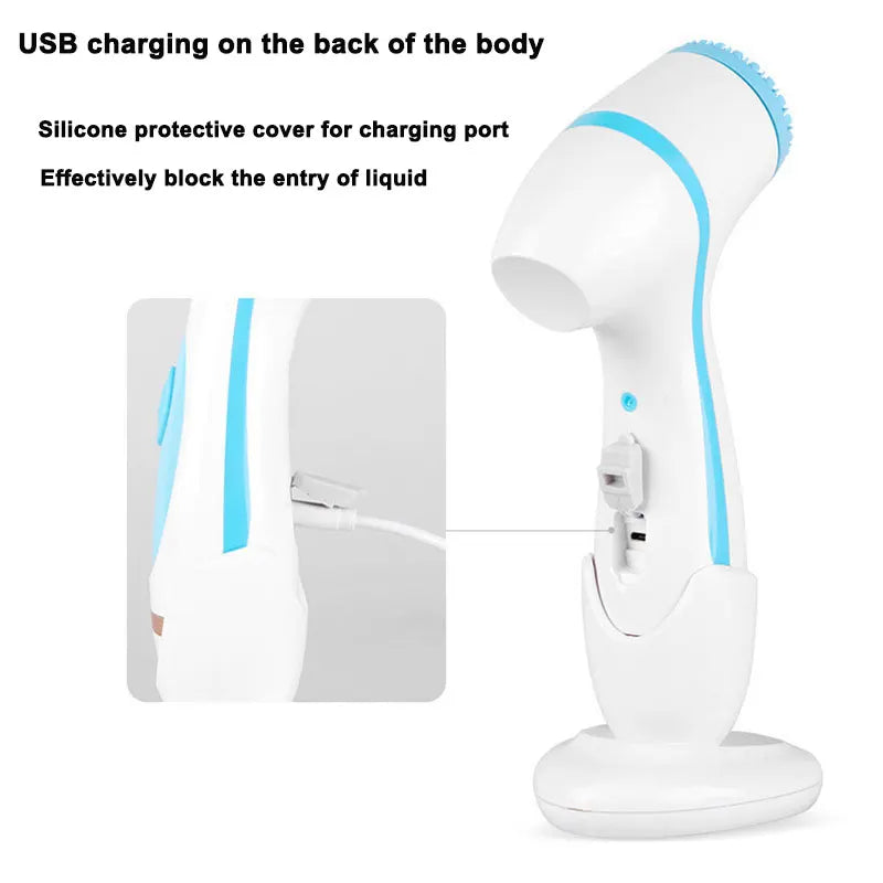 Electric Facial Cleanser – IPX7 Waterproof Multi-Brush Skin Cleaning Device