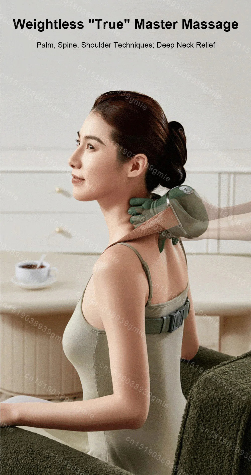 4-Finger Kneading Neck Massager – Hot Compress Trapezius & Shoulder Relief