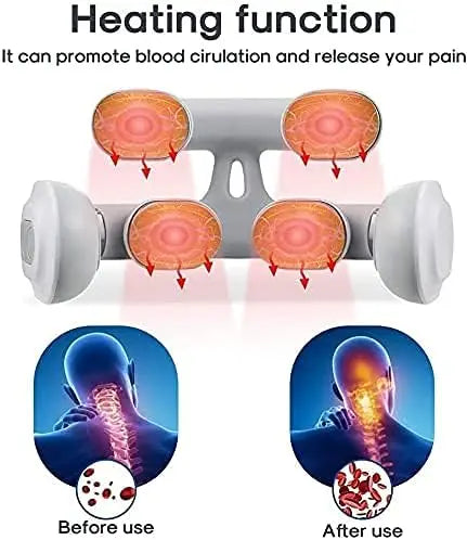 GYLOV EMS Neck & Shoulder Massager – Heat Therapy & Deep Muscle Pain Relief