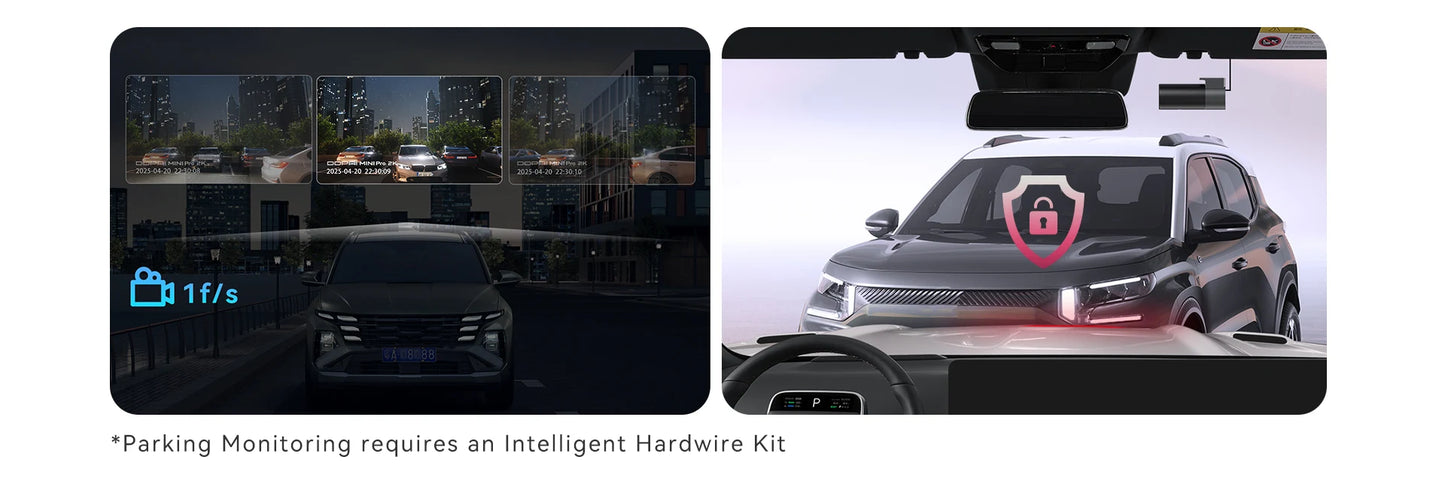 DDPAI Mini Pro 2K Dash Cam – 1440P WiFi Car DVR with Night Vision & Parking Monitor