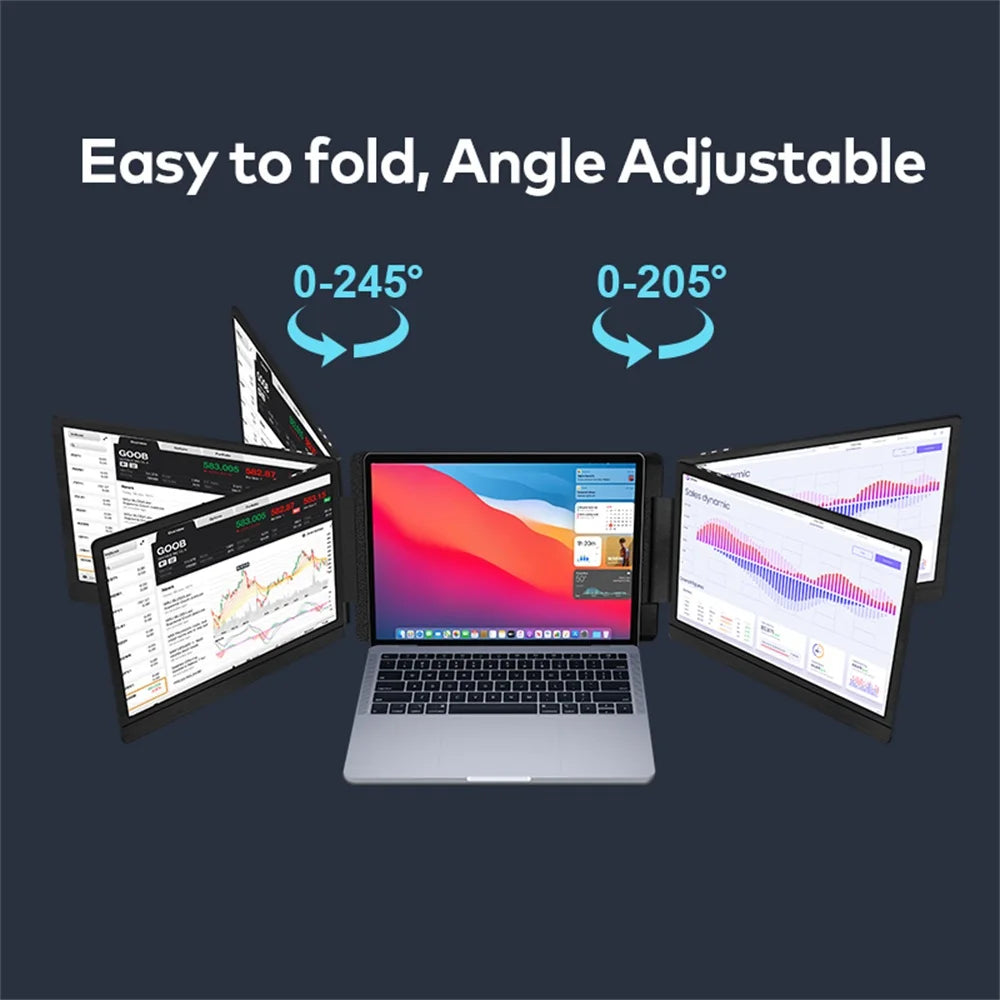 Rospider 14″ Portable Monitor – IPS Type-C, 1920×1080, Rotatable Swivel Display