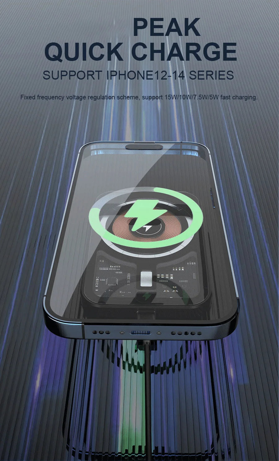 VIKEFON 30W Magnetic Car Phone Holder Charger – iPhone Fast Wireless Charging