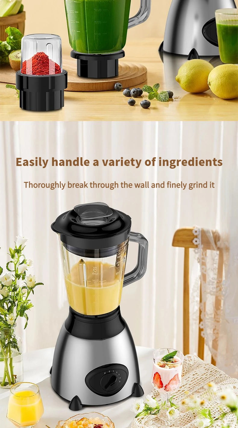 1.5L Electric Blender Juicer 850W – Multi-Function Food Processor & Smoothie Maker