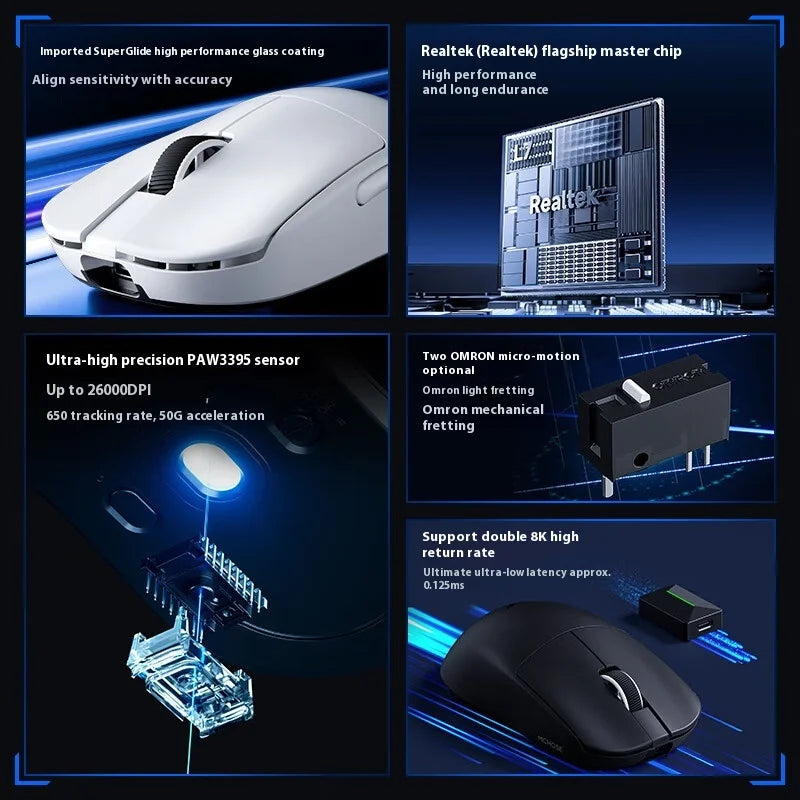 L7 Ultra Wireless Gaming Mouse – PAW3950, 8K Polling, Ultra-Lightweight