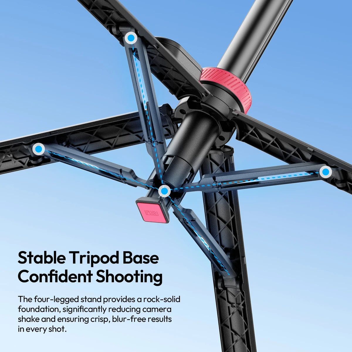 MT-44 B Auto-Deploy Tripod Pole – 1.5m with Bluetooth Remote