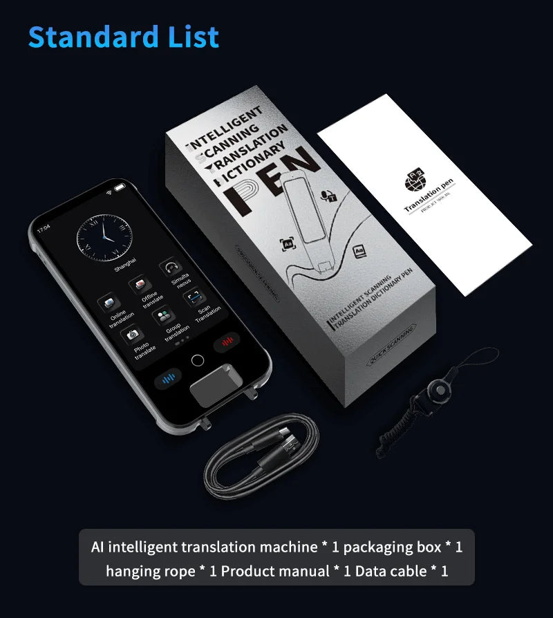 ESTG S25 Pro AI Voice Translator – Portable Real-Time Language Translation Device with Screen