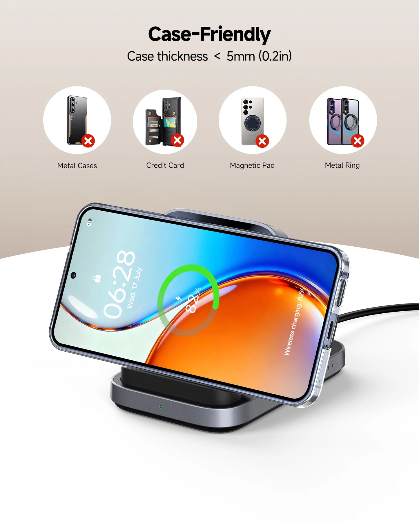 3-in-1 Wireless Charging Station 15W for Samsung Galaxy, Watch & Buds