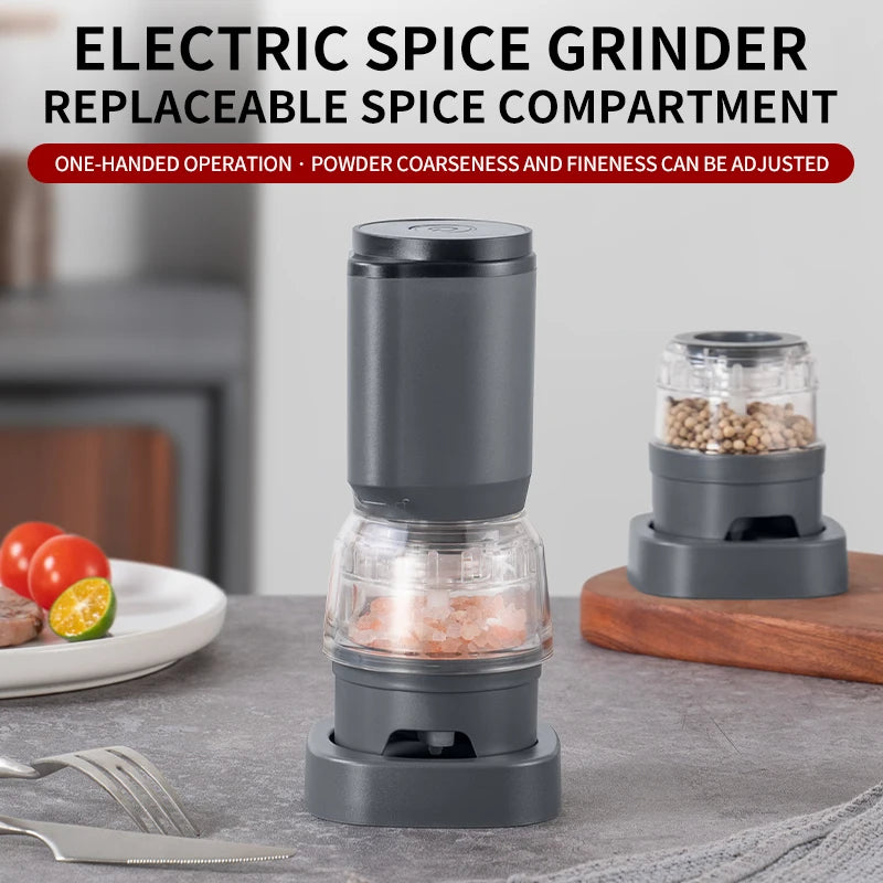 BALASHOV Electric Spice Grinder – Rechargeable Multi-Compartment Grinder with Ceramic Core