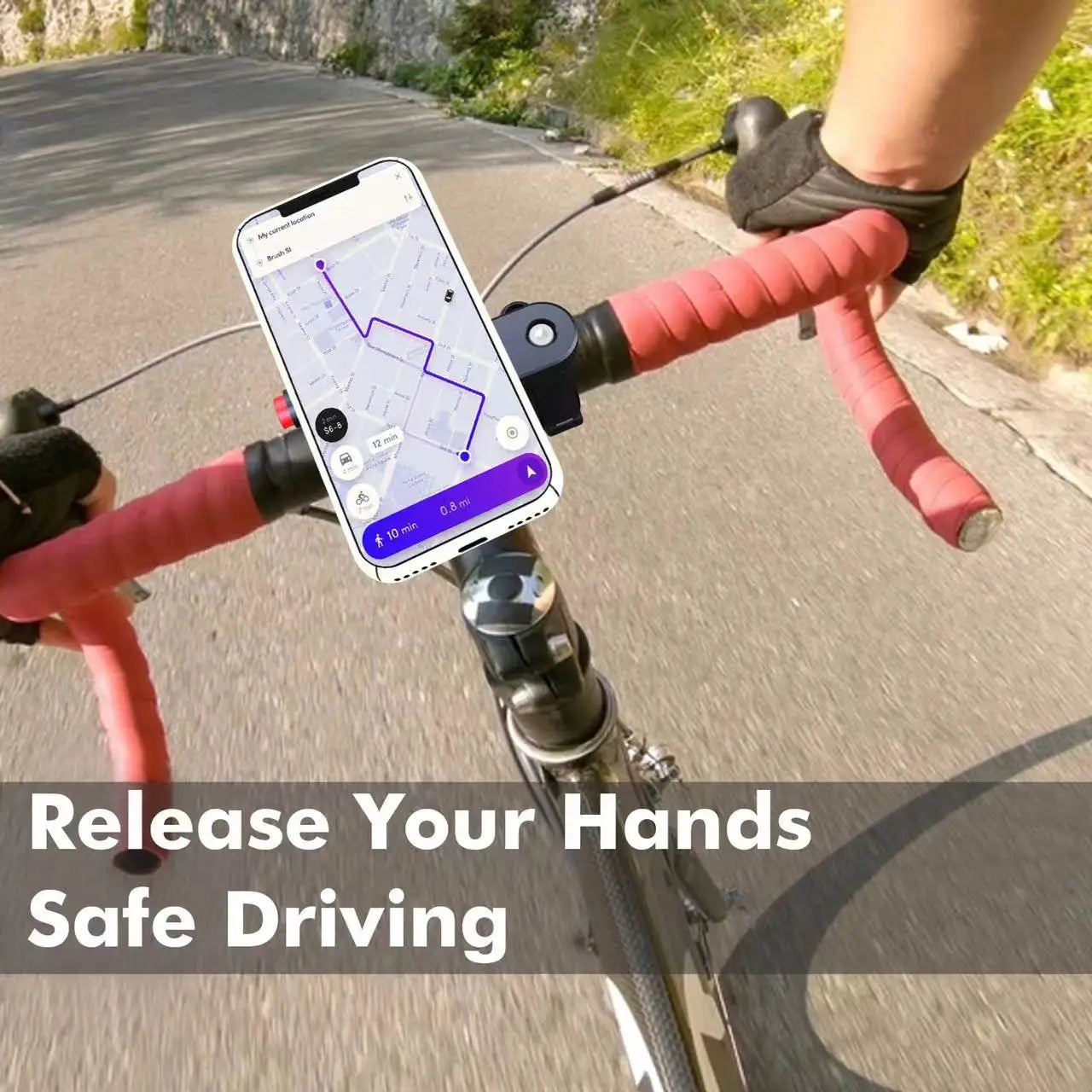 Motorcycle Phone Holder – Shock-Absorbing Quick-Release Bike Mount