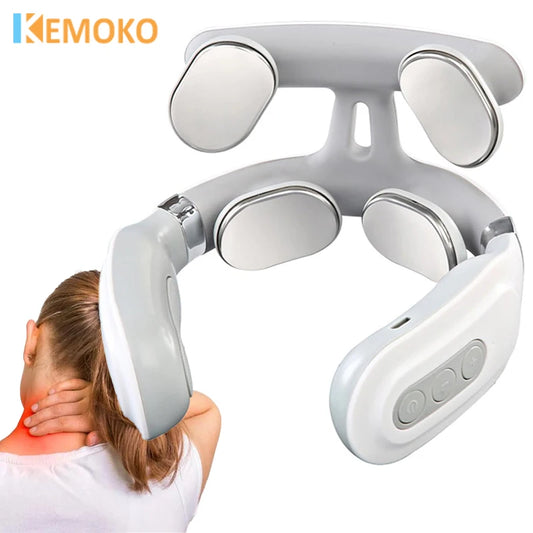 KEMOKO Electric Neck & Shoulder Massager – Pain Relief Cervical Massage Device