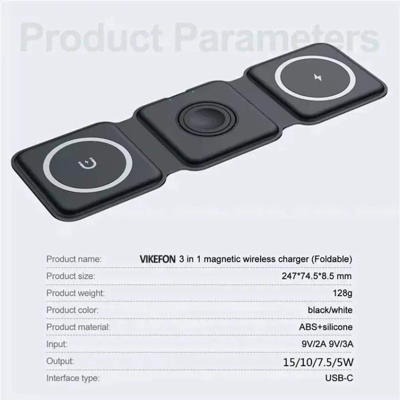 3 in 1 Phone Charge Dock Desktop Wireless Charger for Iphone