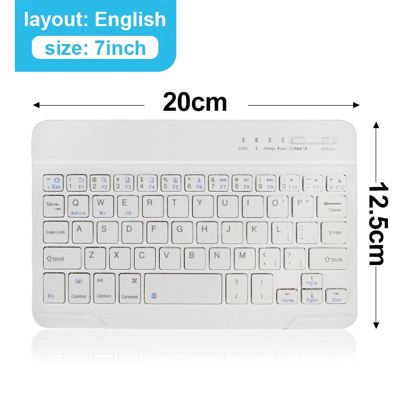 Bluetooth Wireless Mini Keyboard – Rechargeable, Multi-Device, Compact Layout