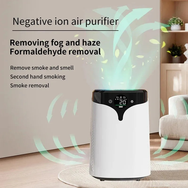 Mini Air Purifier for Bedroom & Office – K10 Ionizer, Formaldehyde Removal, Low Noise