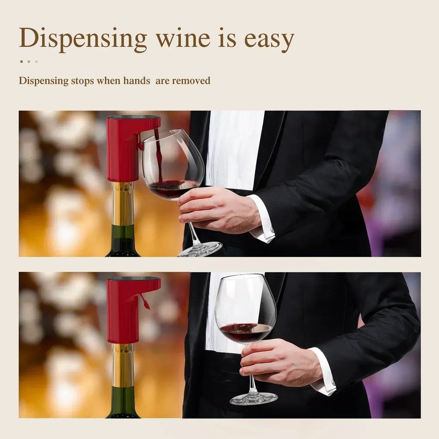 Smart Sensor Electric Wine Dispenser – Hands-Free Auto Pour with Type-C Charging