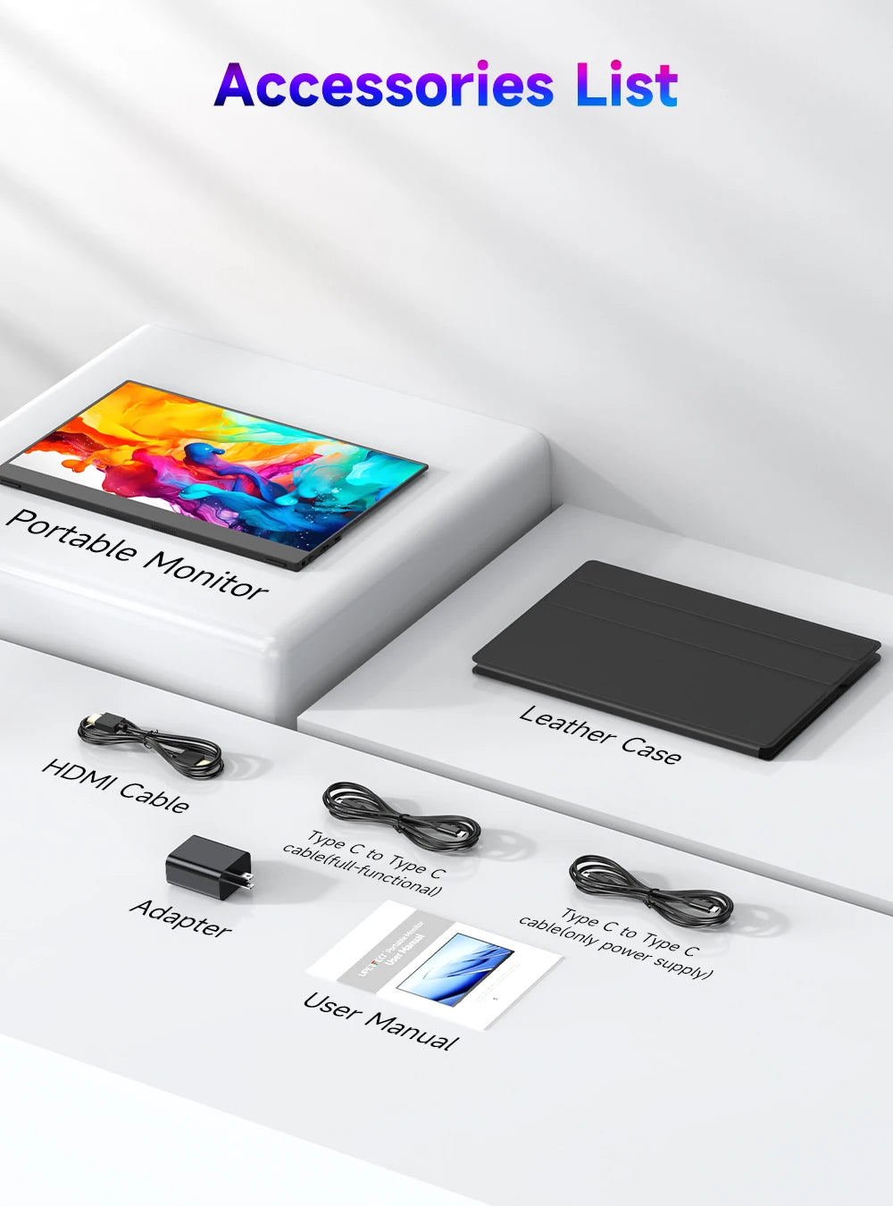 UPERFECT 13.3 Inch 4K OLED Portable Monitor with Speakers & USB-C / HDMI