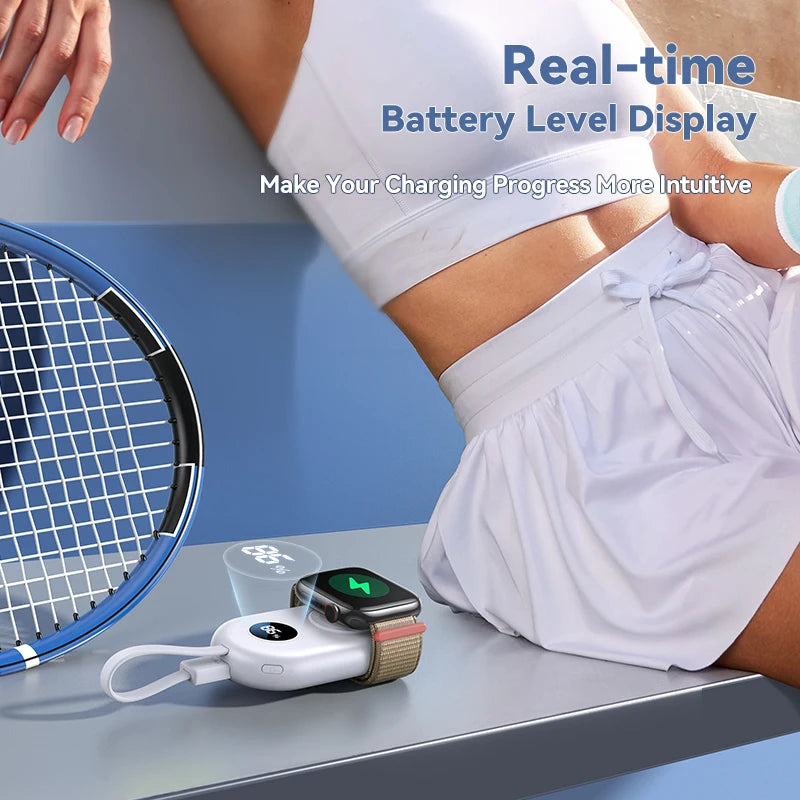 Mini Power Bank for Apple Watch – USB-C Wireless iWatch Charger (JR-W09)