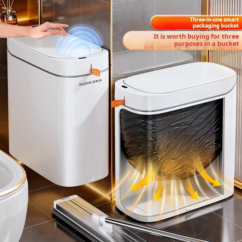 Smart Bag-Sucking Trash Can – Rechargeable Touchless Induction Waste Bin