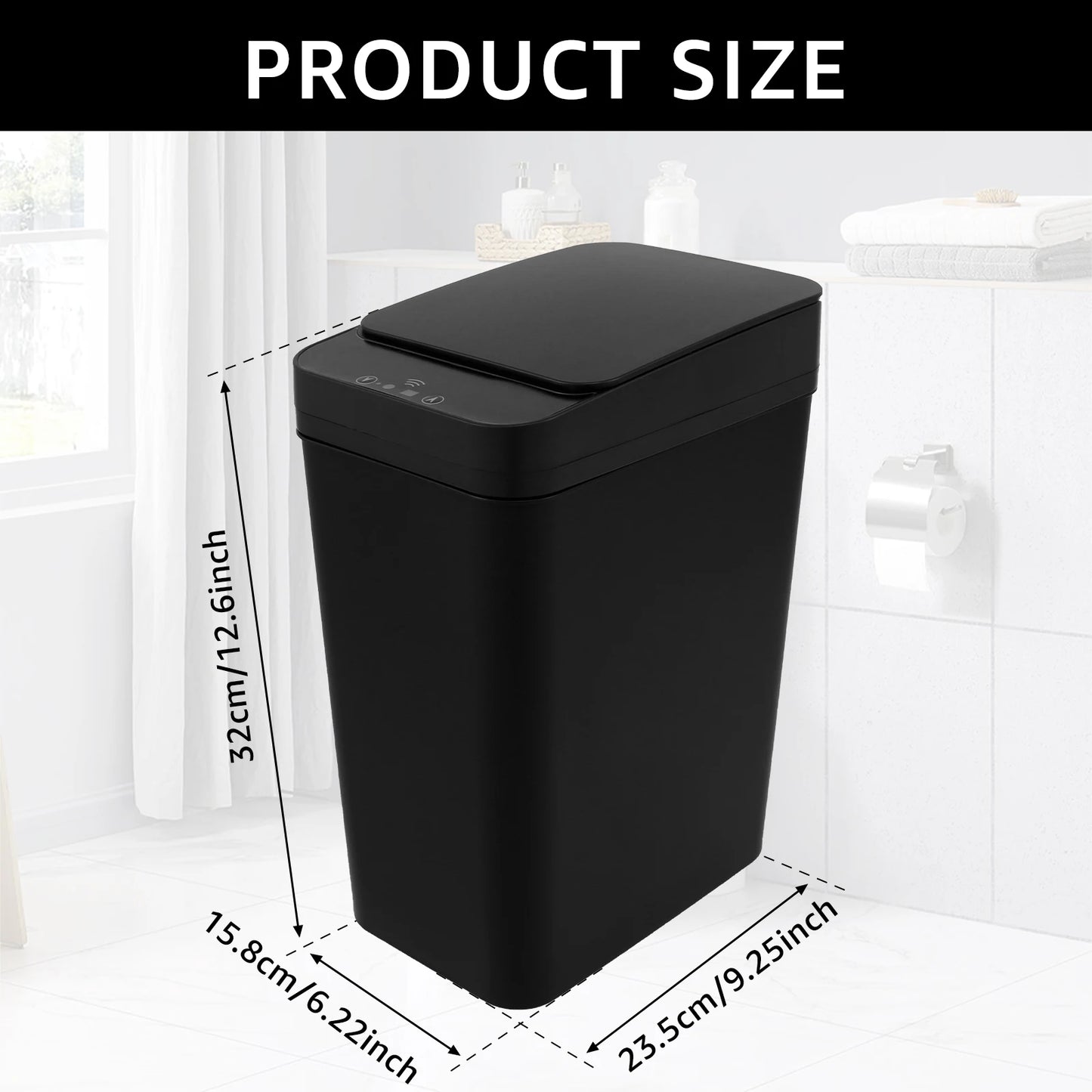 Willstar Automatic Sensor Trash Can – 12L Touch-Free Waste Bin (Battery Powered)